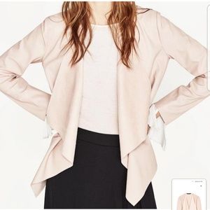 Zara Basic faux suede Leather jacket